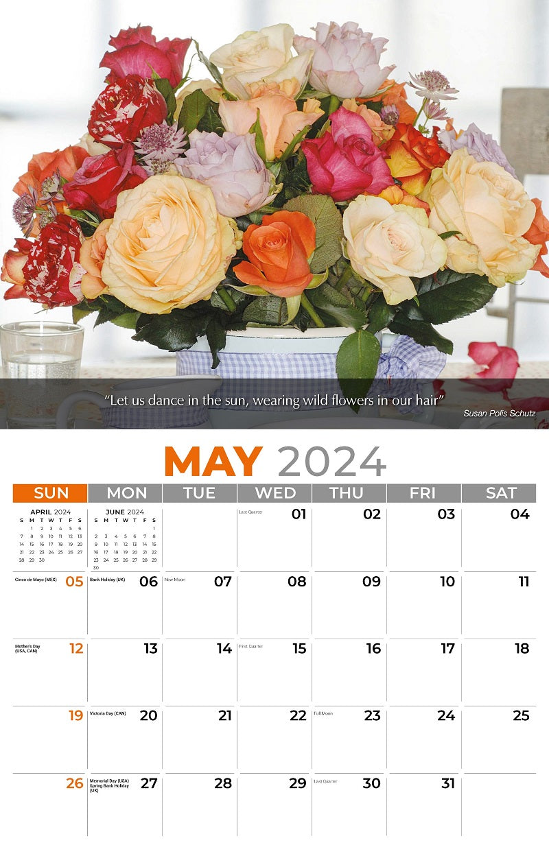 Flowers & Gardens Wall Calendar
