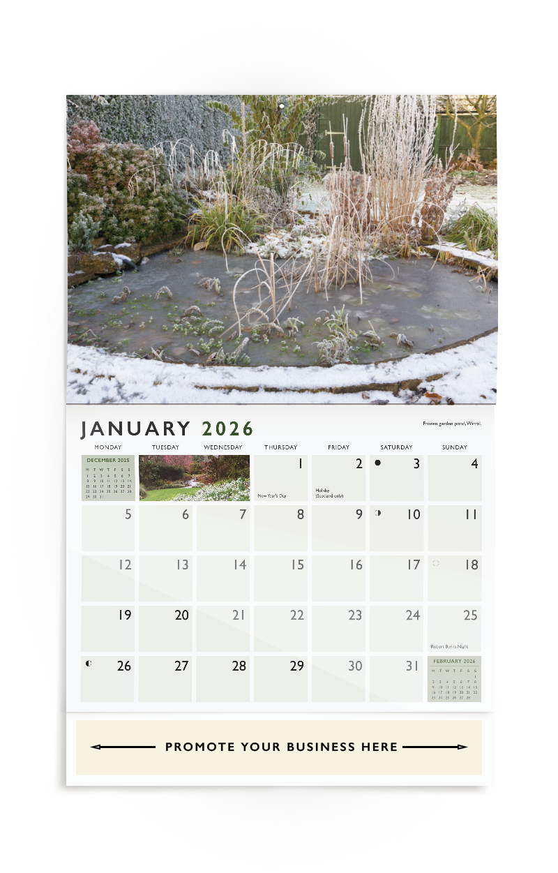 UK Gardens Wall Calendar