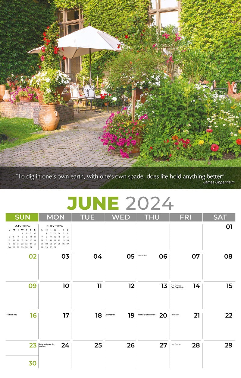 Flowers & Gardens Wall Calendar